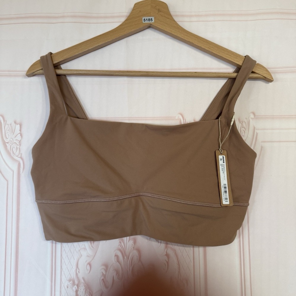 Skims Fits Everybody Square Neck Longline Bralette In Sienna Size L NWT